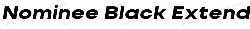 Nominee Black Extended Italic字体转换